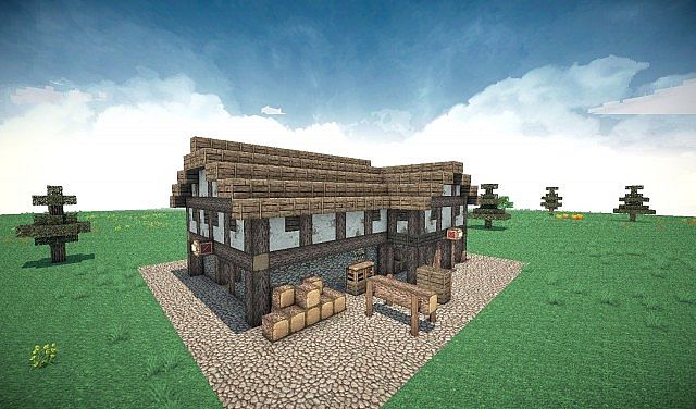 Gothic 2 Medieval Carpenter and Bowmaker Store Minecraft Map