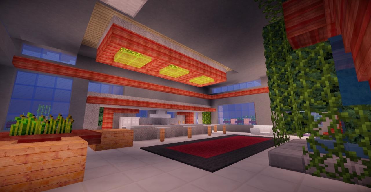 Futurist Modern House Minecraft Map : An incredible photo showing a beautiful view. Its hues are bold and blend flawlessly. Its layout is wonderful, with its details are also very defined.