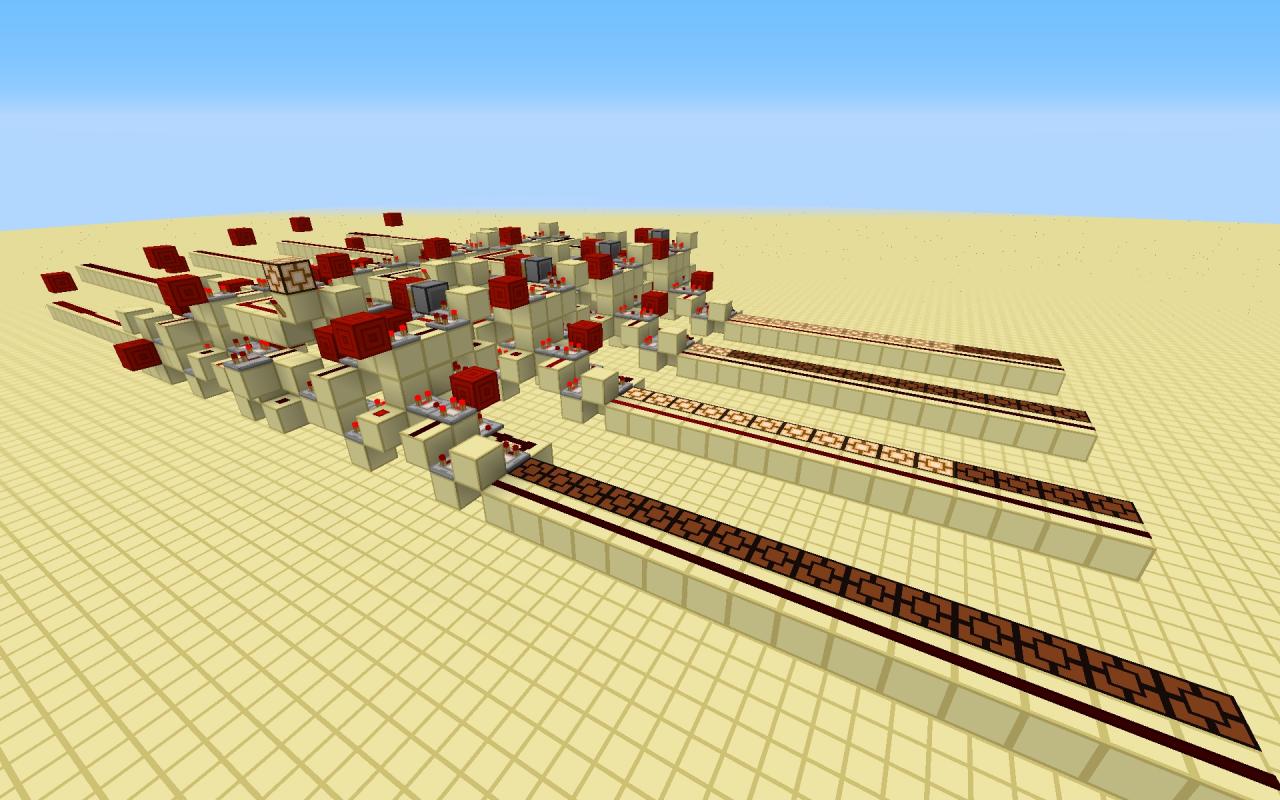 Hexadecimal Adder and Subtractor using comparators Minecraft Map