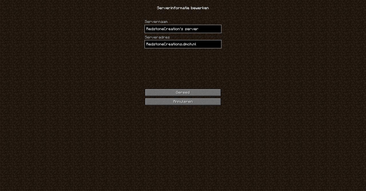 Redstone Server (NL) Minecraft Server