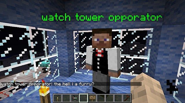 a silly watchtower man who dose almost nothing