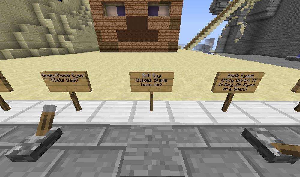 Steve Head (Redstone Controlled) Minecraft Map