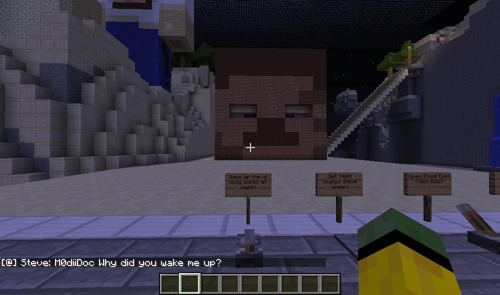 Steve Head (Redstone Controlled) Minecraft Map