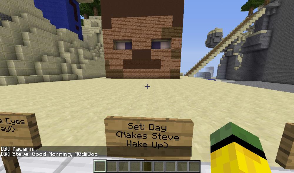 Steve Head (Redstone Controlled) Minecraft Map