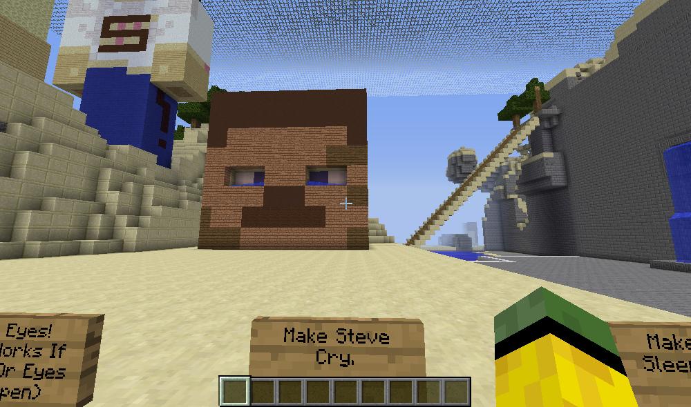 Steve Head (Redstone Controlled) Minecraft Map