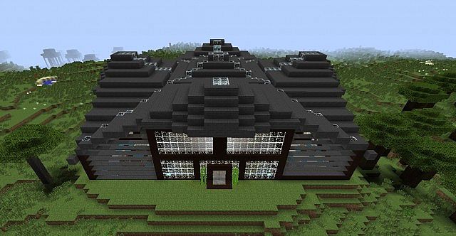 Zen house front aerial view