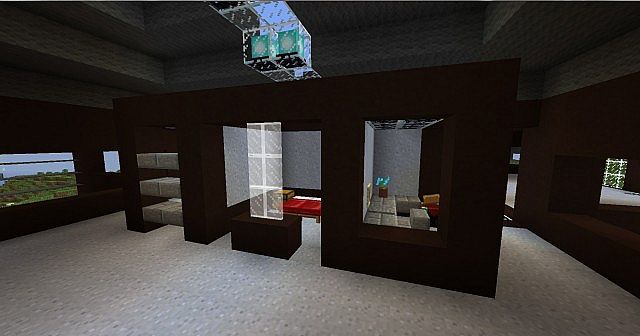 Zen house Student suite dressing room left, bedroom center, office right