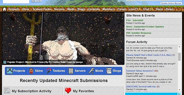 Project on Front Page
