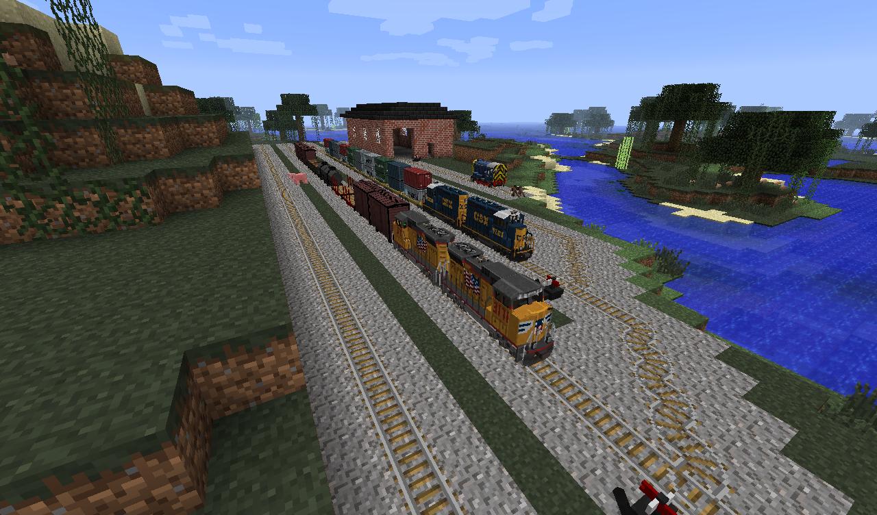Railroad System with Traincraft Minecraft Map
