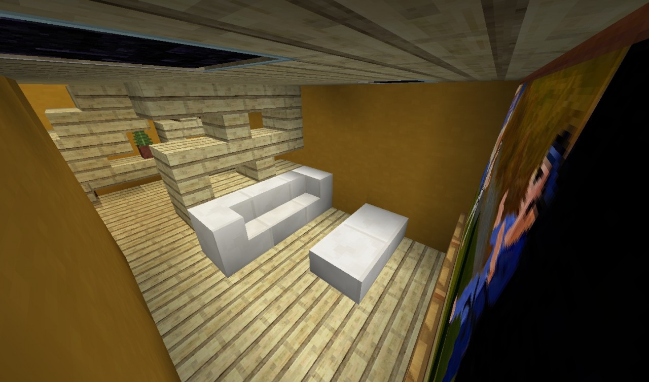modern yellow house Minecraft Map