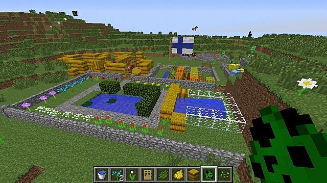 Minecraft Beautiful Garden beautiful garden plus hay house and farm minecraft project Minecraft Beautiful Garden beautiful garden plus hay house and farm minecraft project