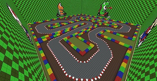 +MineKart Map+ SNES - Mario Circuit 3 Remake Minecraft Project