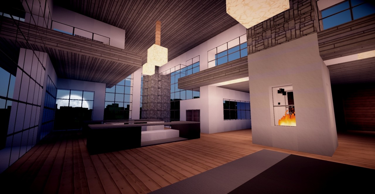 Granite modern contemporary home Minecraft Map