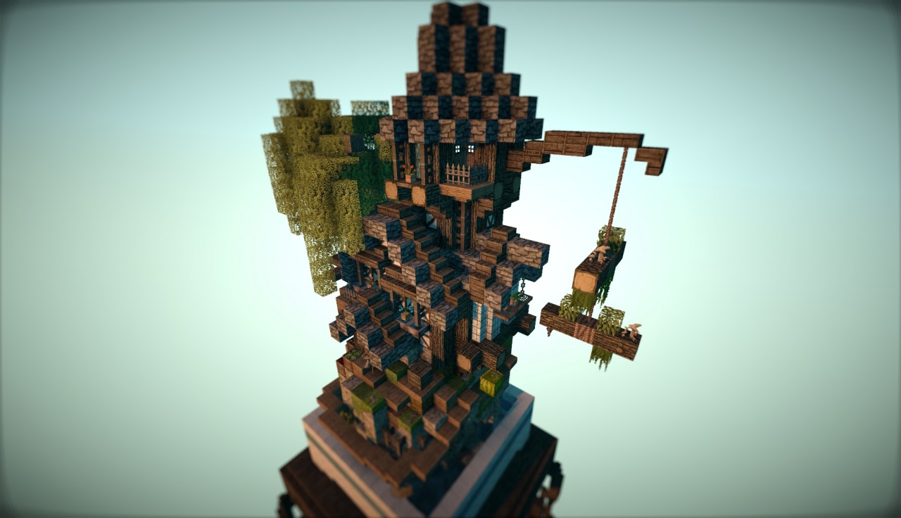 [Bonsai]Medieval house in a pot Minecraft Map