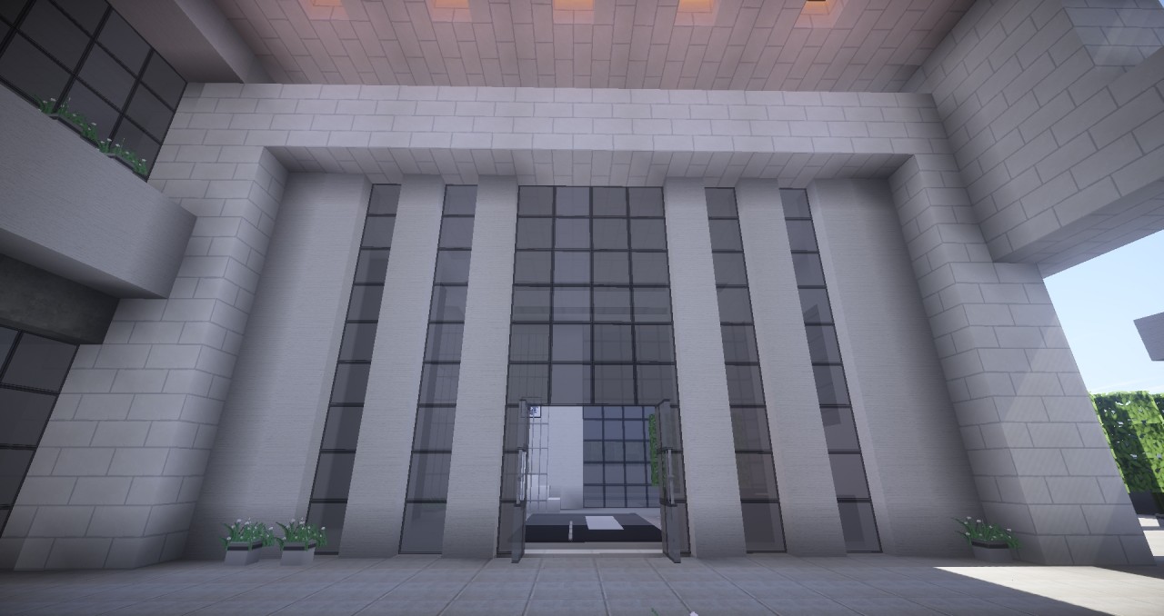 White Contemporary house Minecraft Map