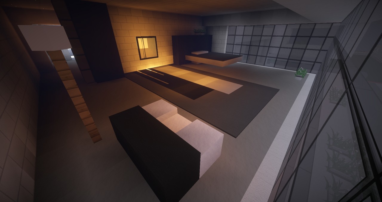 White Contemporary house Minecraft Map