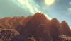 A mountain range in the wasteland