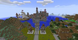 Castle Island with village Minecraft Map & Project