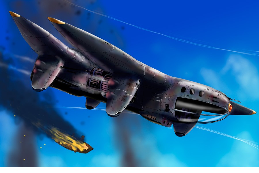 マ*ク様 GUN SHIP of the valley of the wind Starship Modeler - Gun