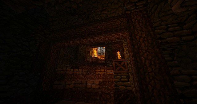 The cave path leading from the lower to the upper keep