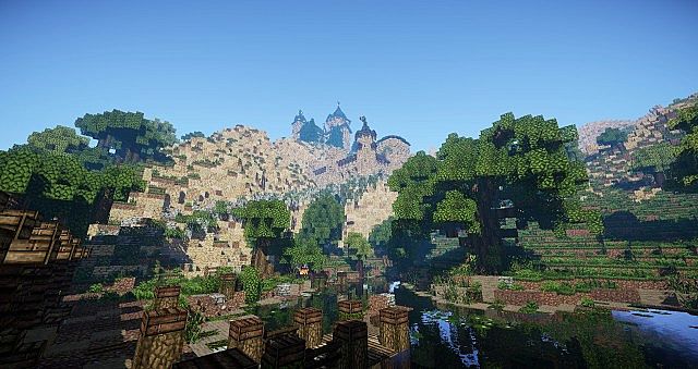 A view of Deep Den from the village lake