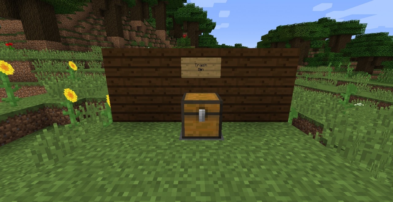 Redstone Trash Bin (incinerator) 1.8 Minecraft Map