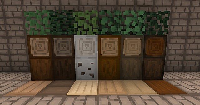 All logs, planks and leaves. Doors are done too!