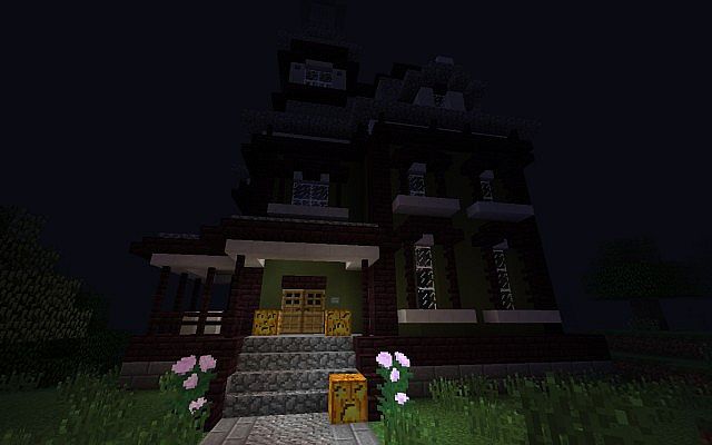 Mansion with Jack o Lanterns