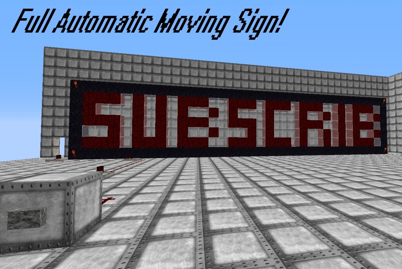 Minecraft - Automatic Moving Sign Minecraft Map
