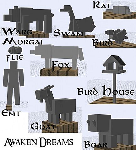 upcoming mobs many more have been made and also textured!