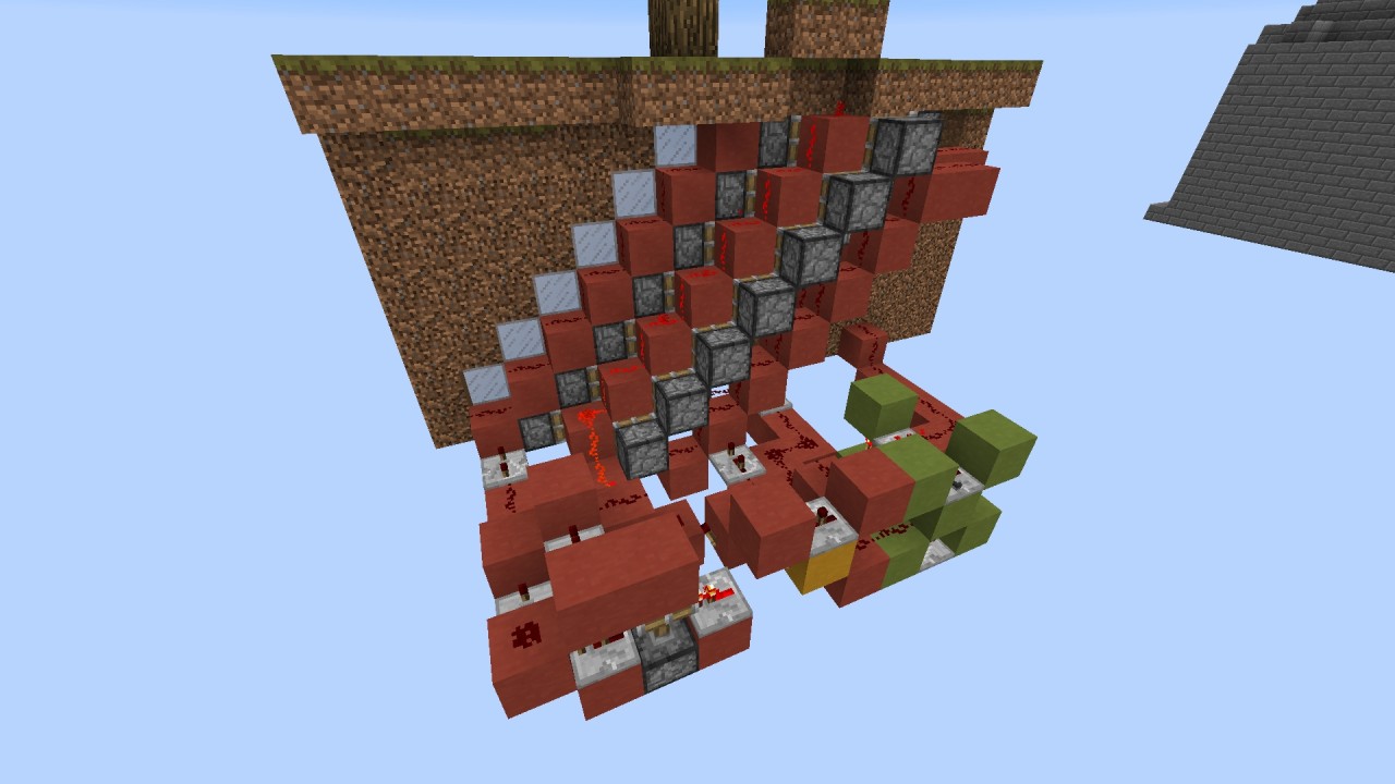 Secret/Hidden Piston Stairs Minecraft Map