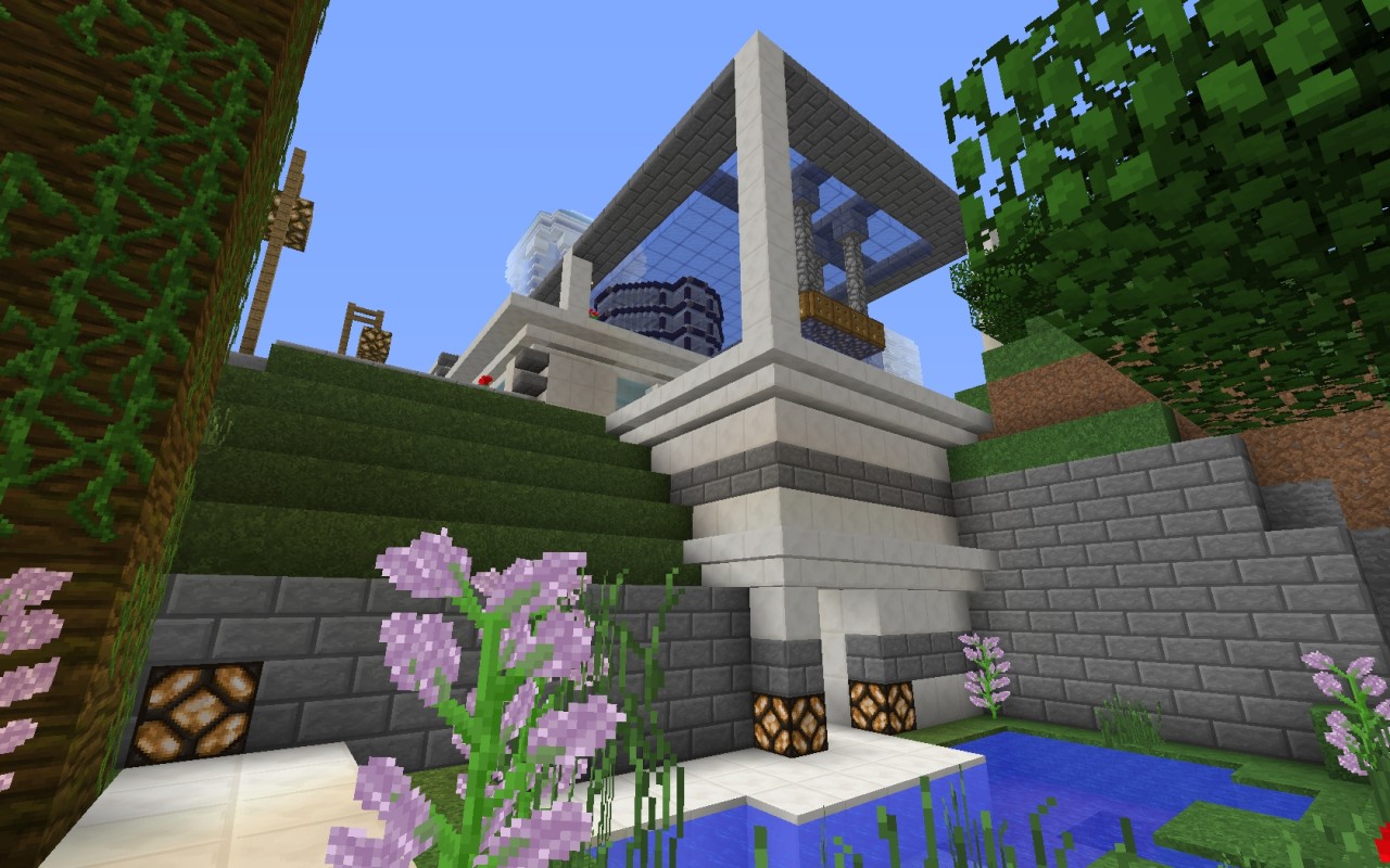 Modern white house Minecraft Map