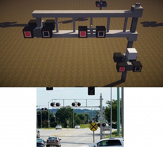 US Railroad Crossing Signals | Realistic [+Schematic] Minecraft Map