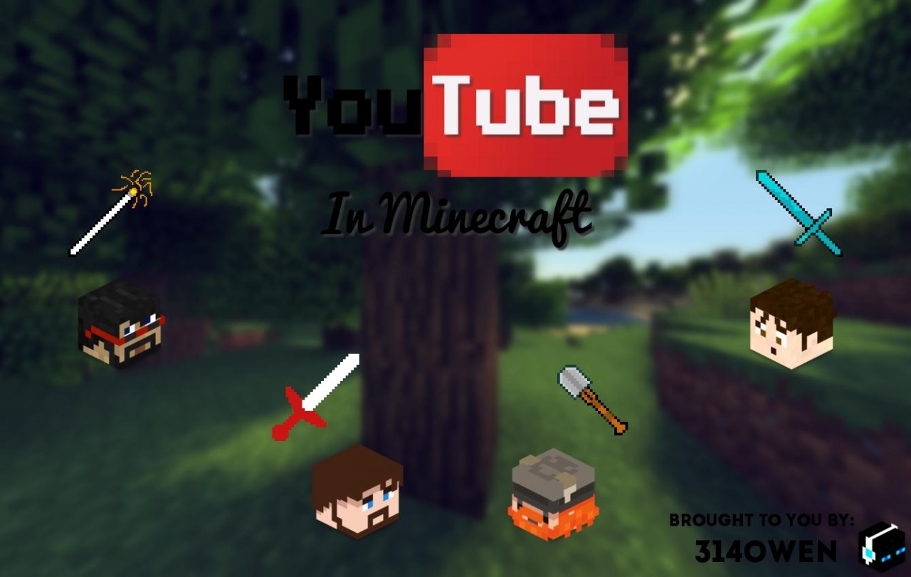 YOUTUBER MOD COMBINATION OF YOUTUBER BLOCKS AND YOUTUBER ITEMS