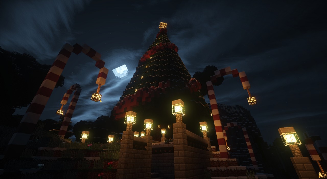 Giant Christmas Tree! ( 64 Blocks Tall ) Minecraft Map