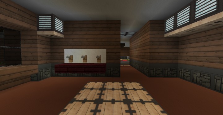 Log Cabin with Modern Interior Minecraft Map