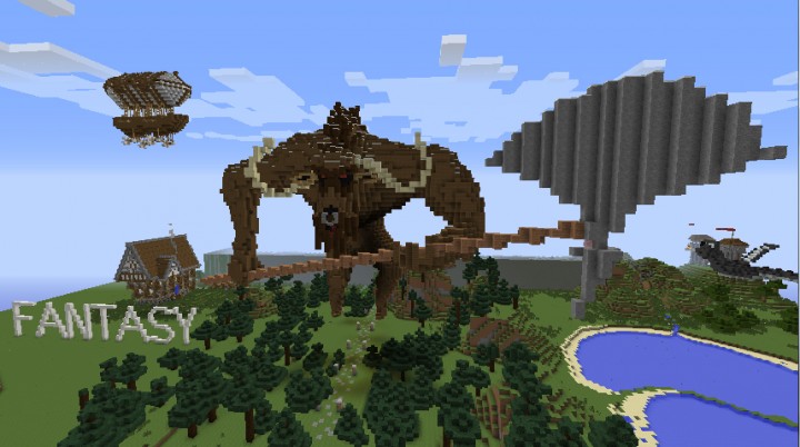 Fantasy and Town Economy Worlds in Creative and SMP