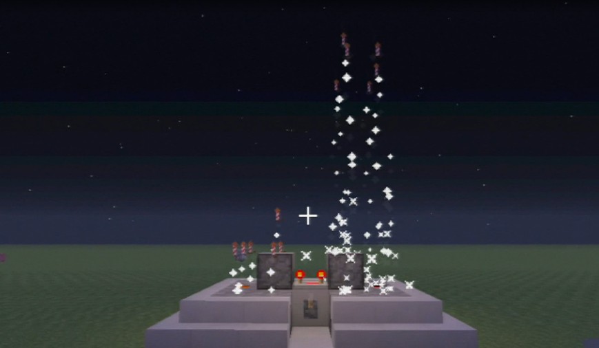 Tutorial Firework System 13 dispensers 3x5x 2 Blocks high Minecraft Map