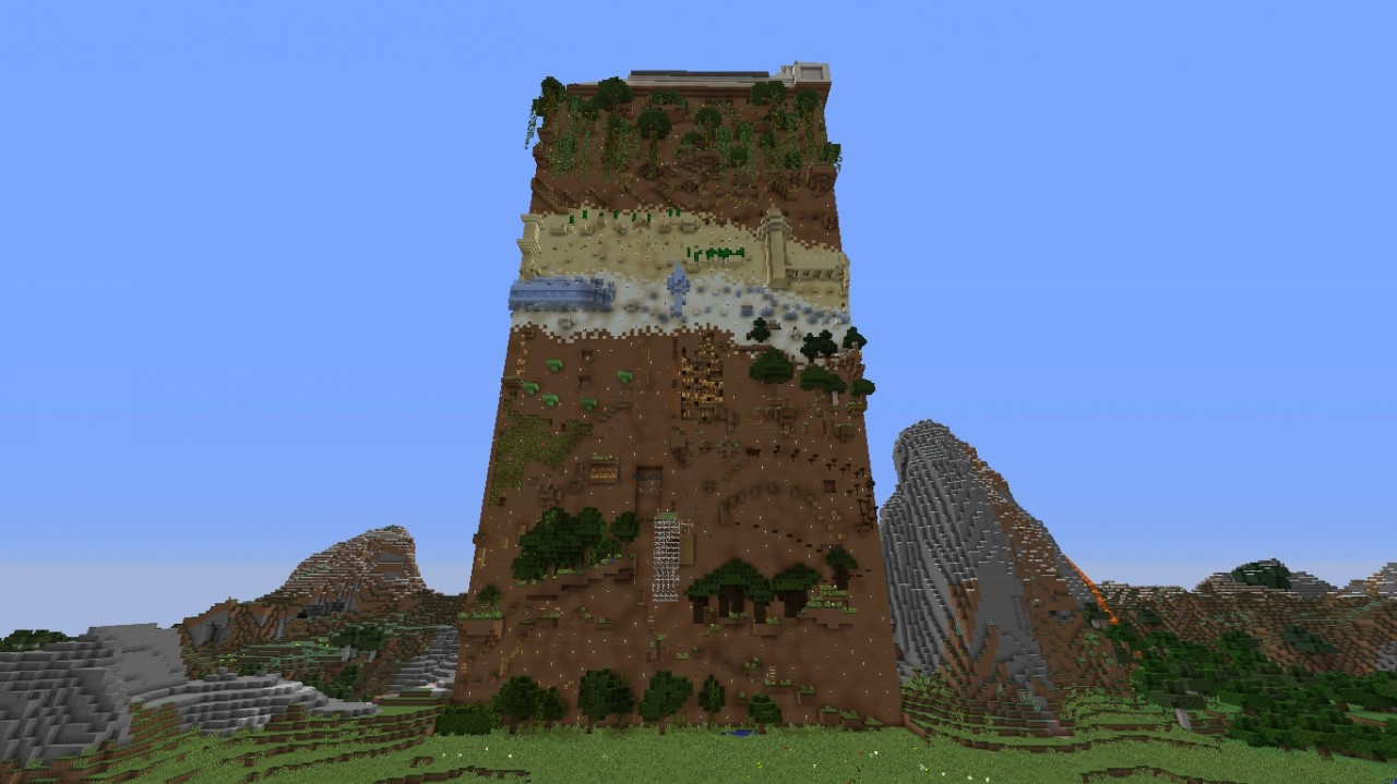 The Wall Parkour on a giant wall! Minecraft Map