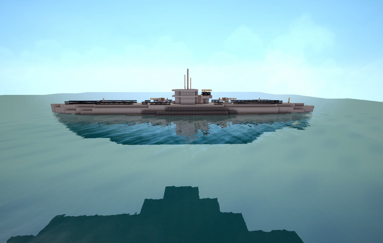 Type XIV Milk Cow UBoat Submarine With Full Interiors Minecraft Map