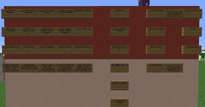 My Credits for Indira Ekayati and etc on Indonesian Flag Wall