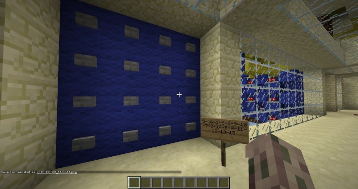 8 x 16 Number Combo Lock Minecraft Map