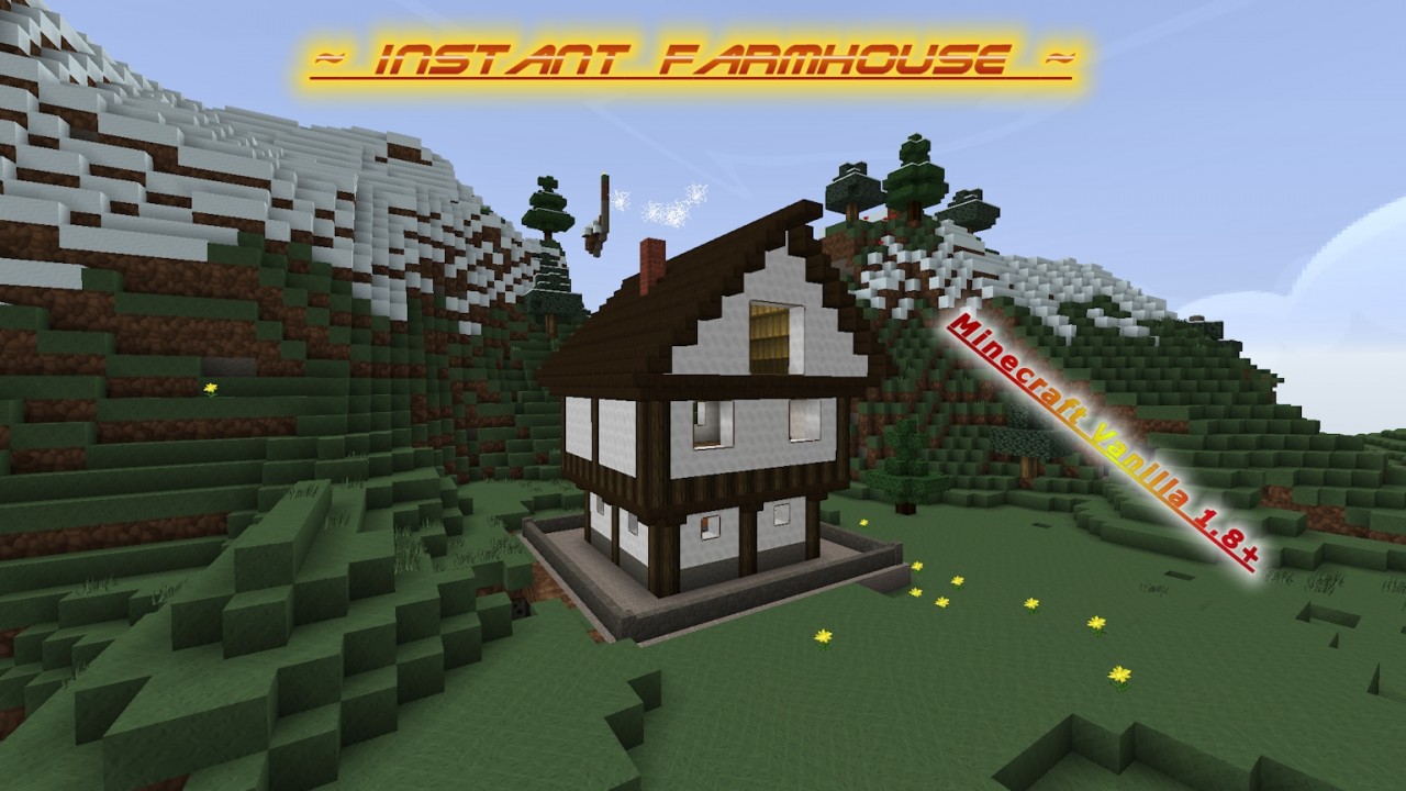 Farmhouse Generator only one command Minecraft Vanilla 1.8