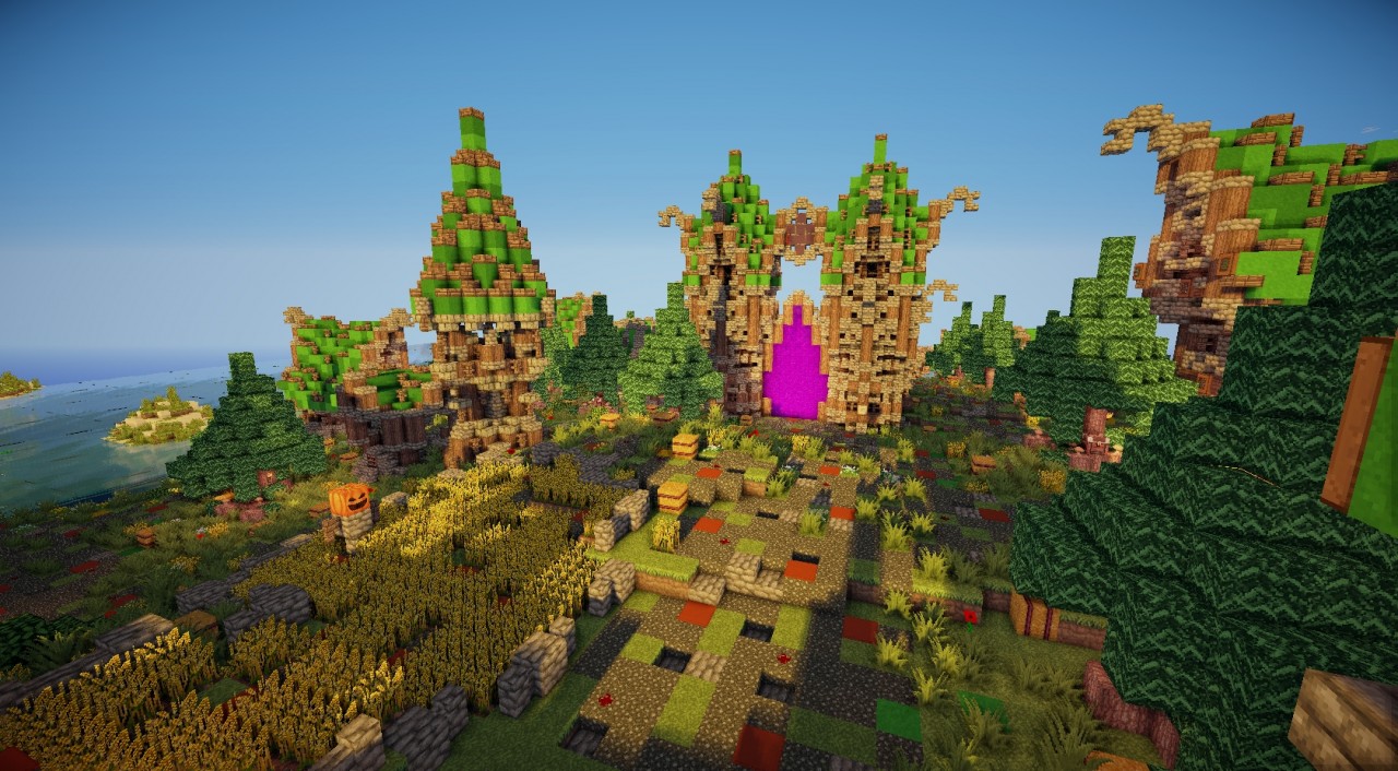 Big Medieval / Fantasy Adventure Hub Built by Valgonir Minecraft Map