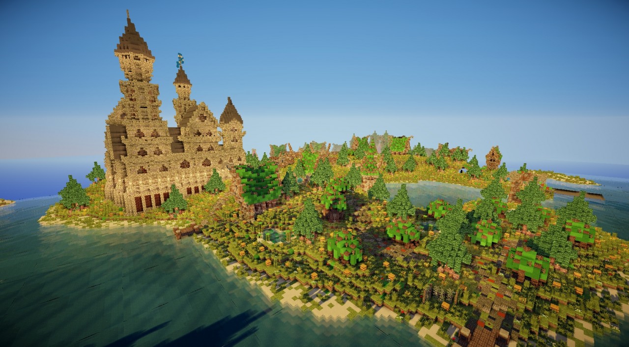 Big Medieval / Fantasy Adventure Hub Built by Valgonir Minecraft Map