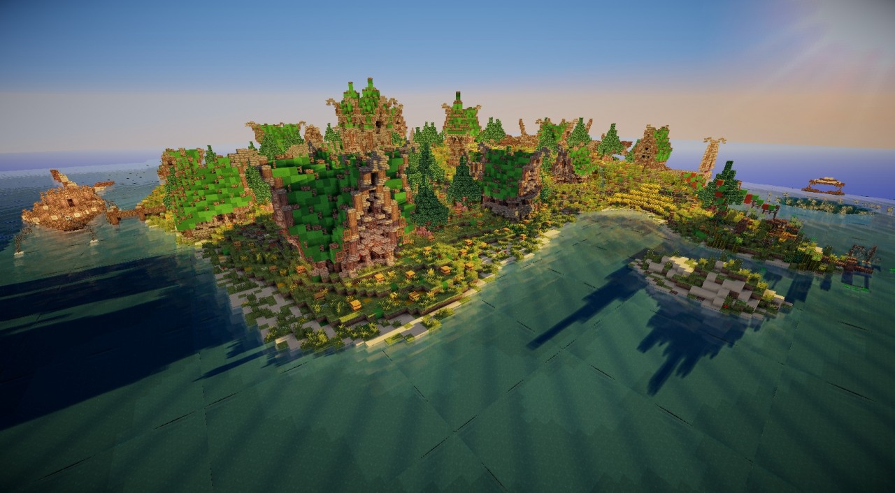 Big Medieval / Fantasy Adventure Hub Built by Valgonir Minecraft Map