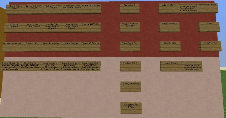 A Credits on Indonesian Flag Wall for someone