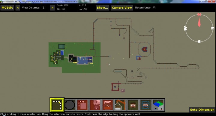 Rollercoaster 6.2 On MCEdit