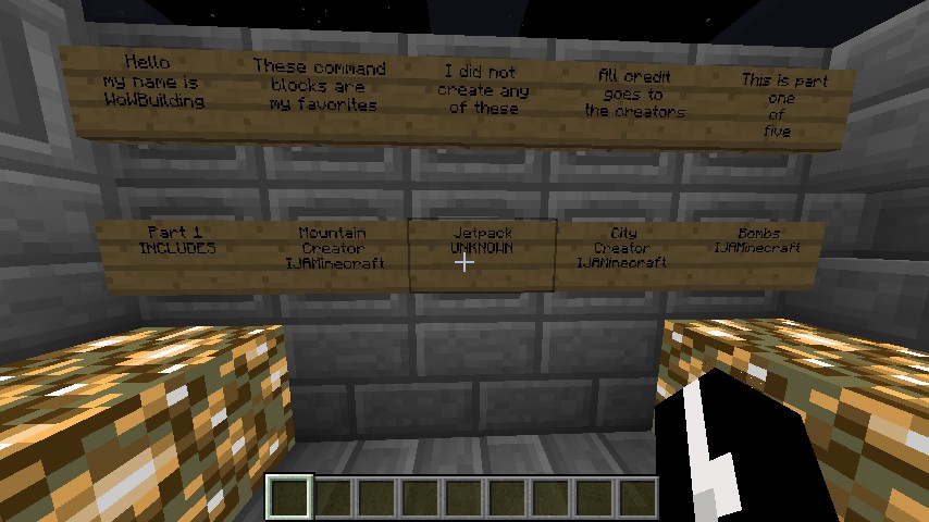 Command Block Creations PART 1 Minecraft Map