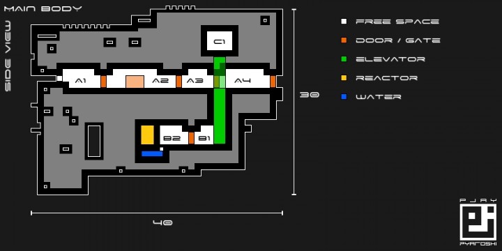 floor plan - side view